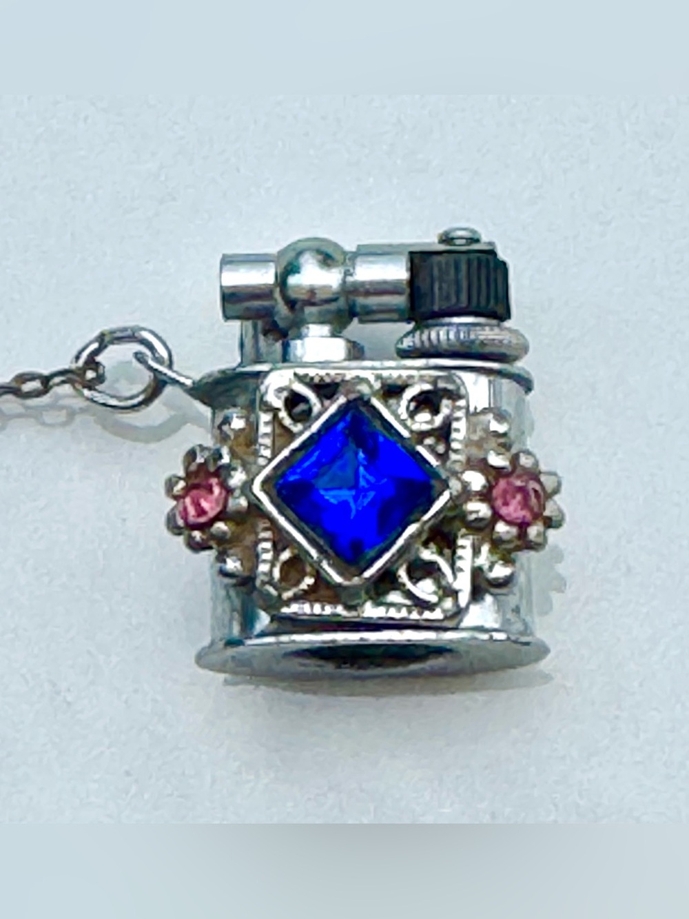 Unique Dazzling Antique Lighter Charm Necklace